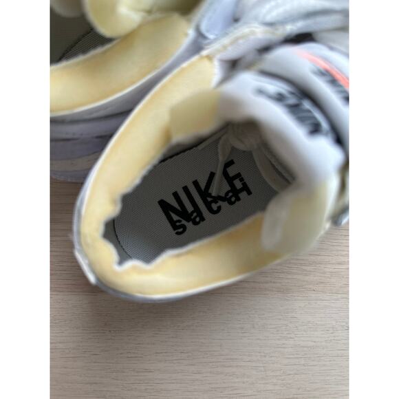 Nike x Sacai Blazer Low White Patent Size 7.5M - LIKE NEW - Picture 5 of 6